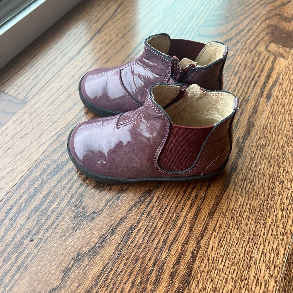Falcotto burgundy baby shoes